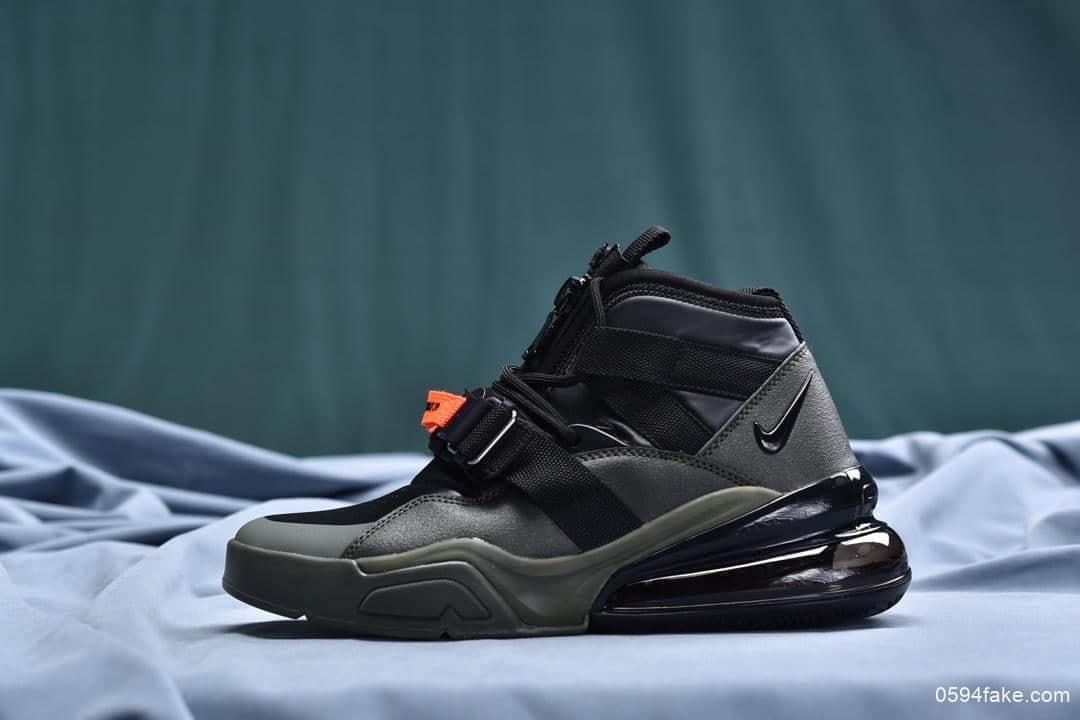 耐克Nike Air Force 270 Utility高帮空军机能半掌气垫拉邦二代运动鞋公司级版本区别市面通货版本 货号：AQ0572-040