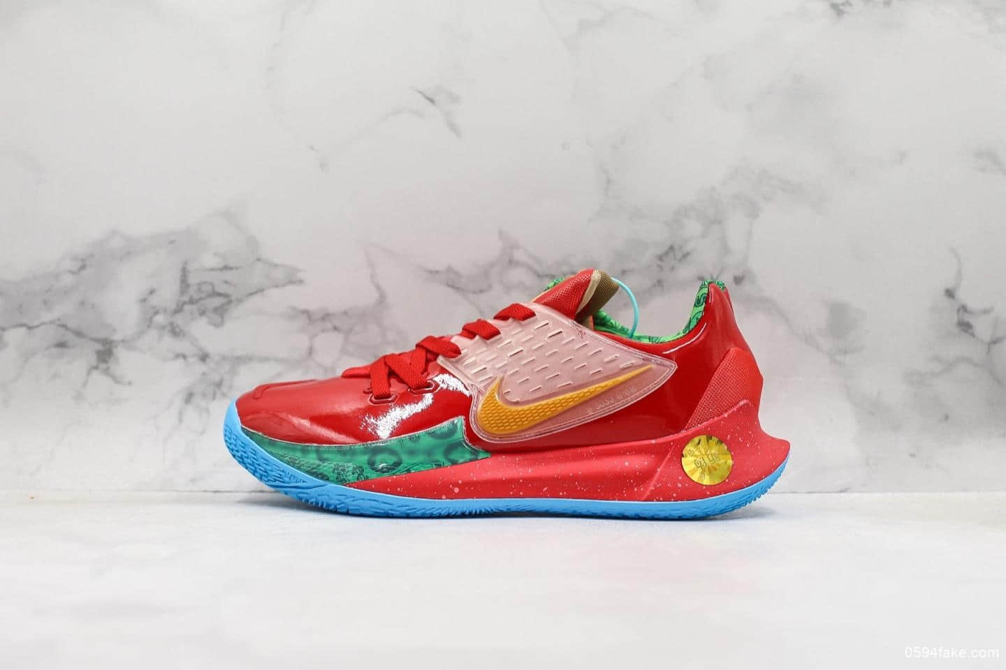 耐克SpongBob Squarepants x Nike Kyrie Low 2 Mr Krabs公司级版本欧文2代蟹老板痞老板红海绵宝宝主题系列实战篮球鞋 货号：CJ6953-600