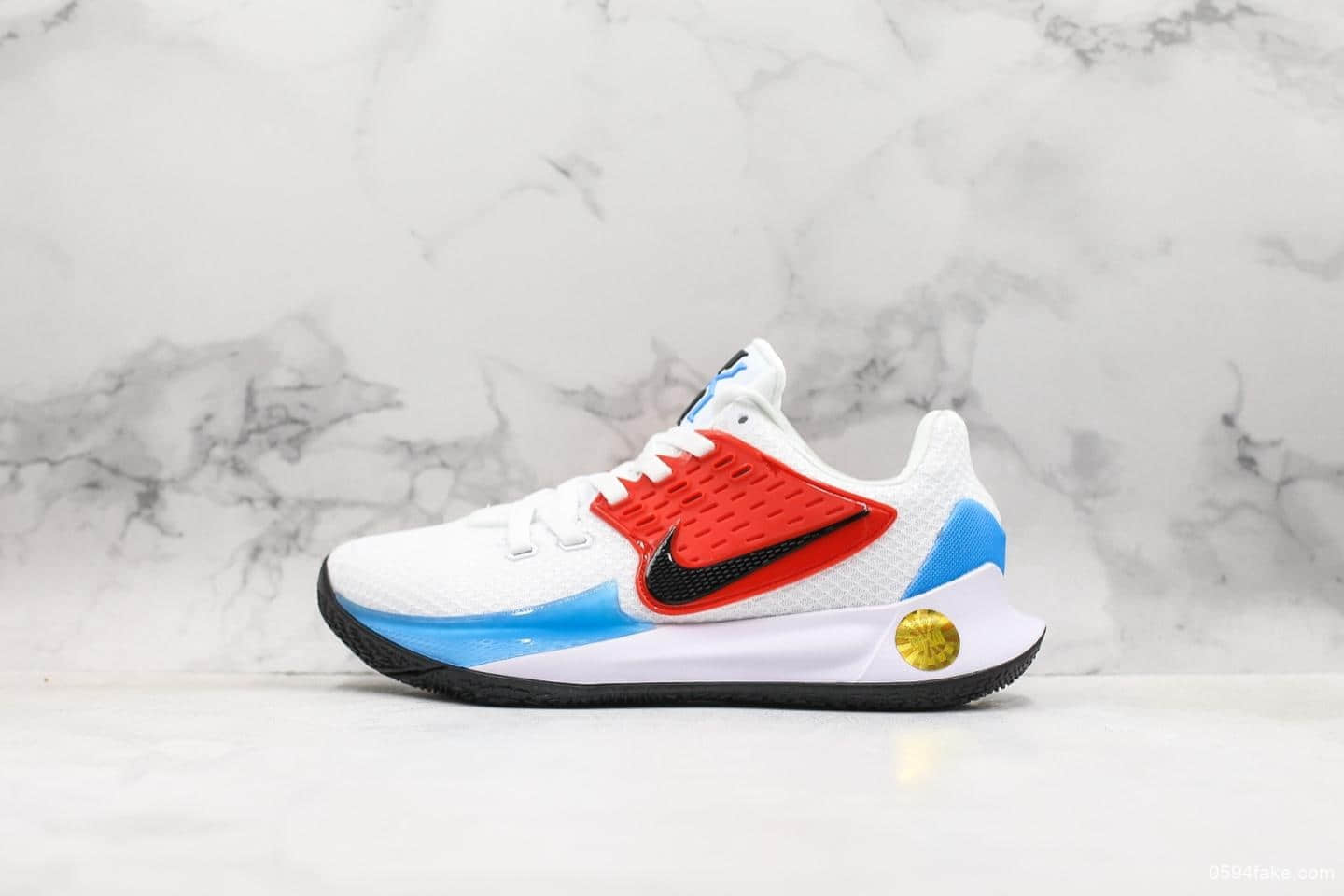 耐克Nike Kyrie Low 2公司级版本欧文2白色透气织物鞋身搭配鞋侧支撑片内置气垫实战篮球鞋 货号：AV6337-002