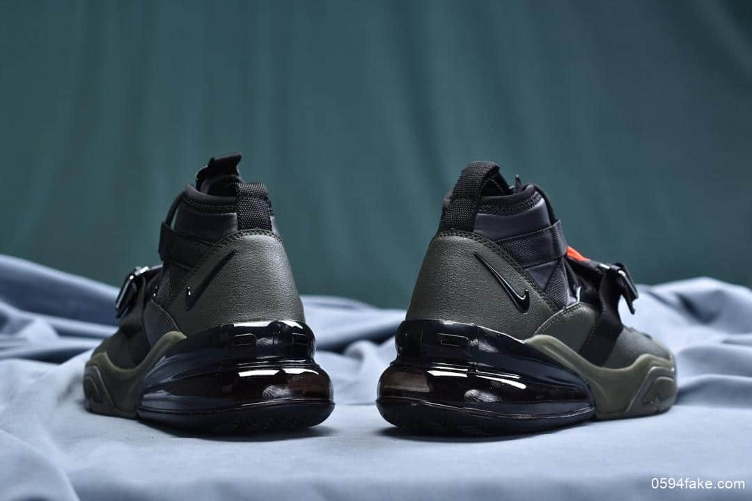 耐克Nike Air Force 270 Utility高帮空军机能半掌气垫拉邦二代运动鞋公司级版本区别市面通货版本 货号：AQ0572-040