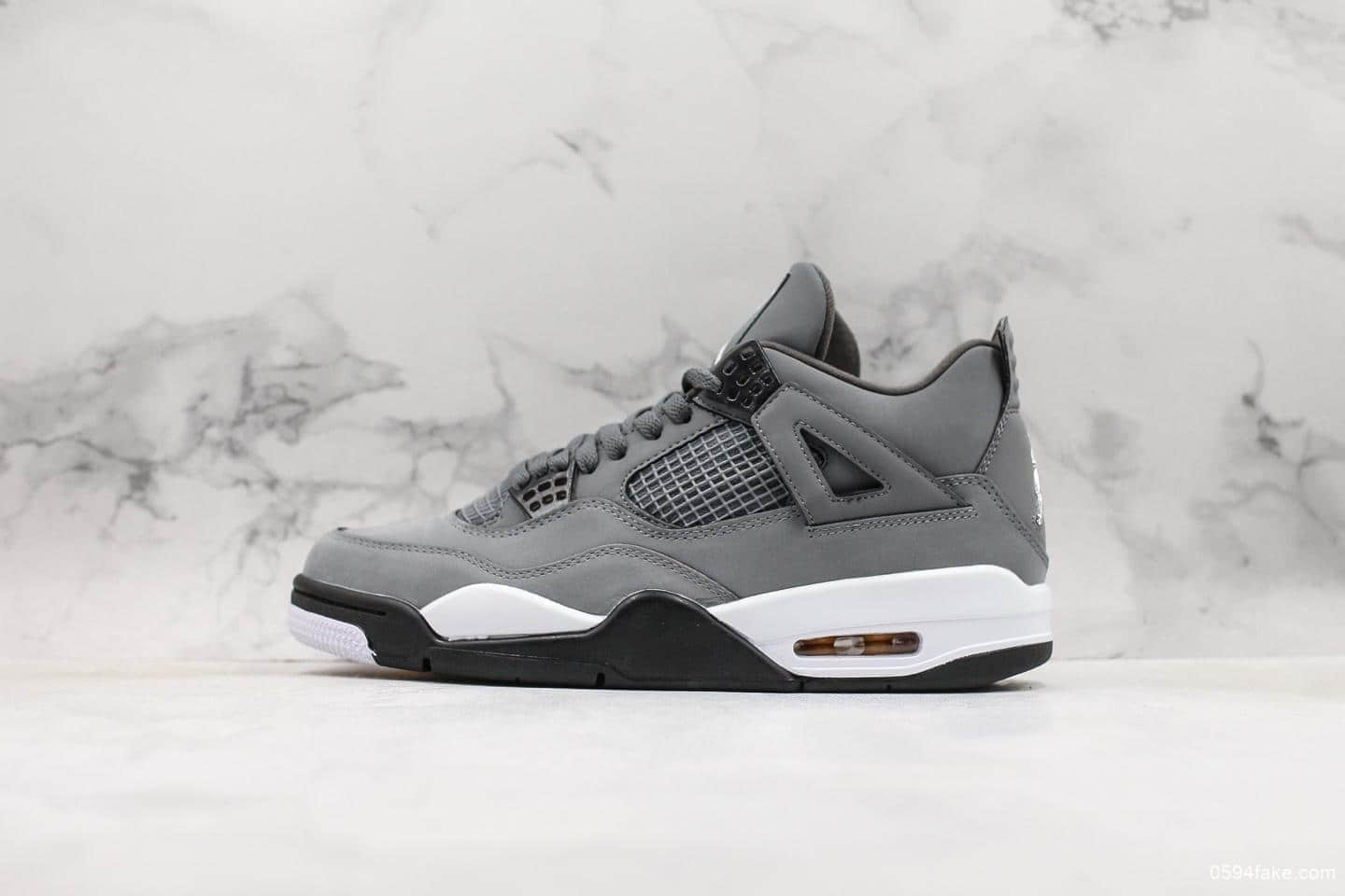 乔丹Air Jordan 4 Retro Cool Grey纯原版本AJ4酷灰配色原档案数据开发原盒原标实战篮球鞋 货号：308497-007