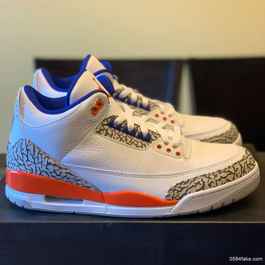 Air Jordan 3“Knicks Rivals”实物图曝光！鞋舌内部标签意义非凡！ 货号：136064-148