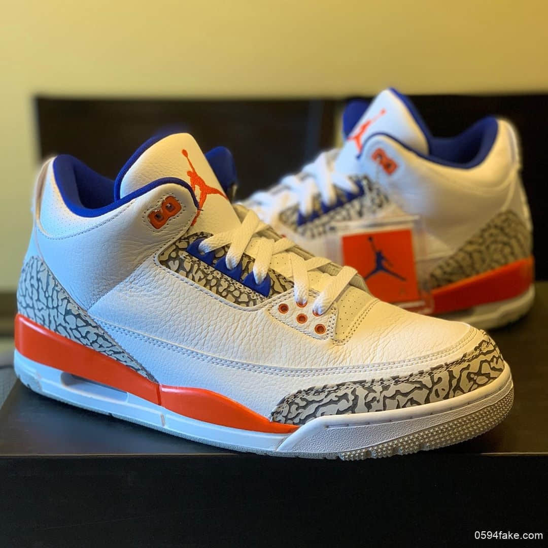 Air Jordan 3“Knicks Rivals”实物图曝光！鞋舌内部标签意义非凡！ 货号：136064-148