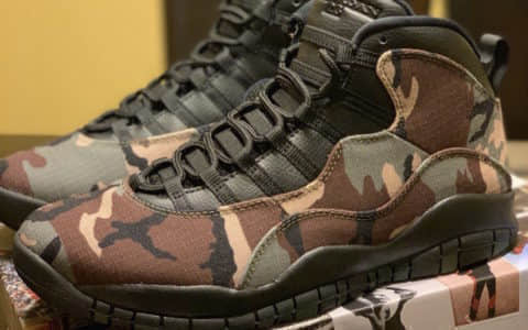 Air Jordan 10“Camo”更多细节图释出！真的绝了！ 货号：310805-201