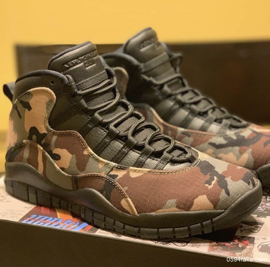 Air Jordan 10“Camo”更多细节图释出！真的绝了！ 货号：310805-201