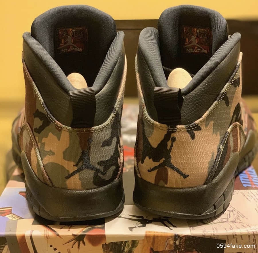 Air Jordan 10“Camo”更多细节图释出！真的绝了！ 货号：310805-201