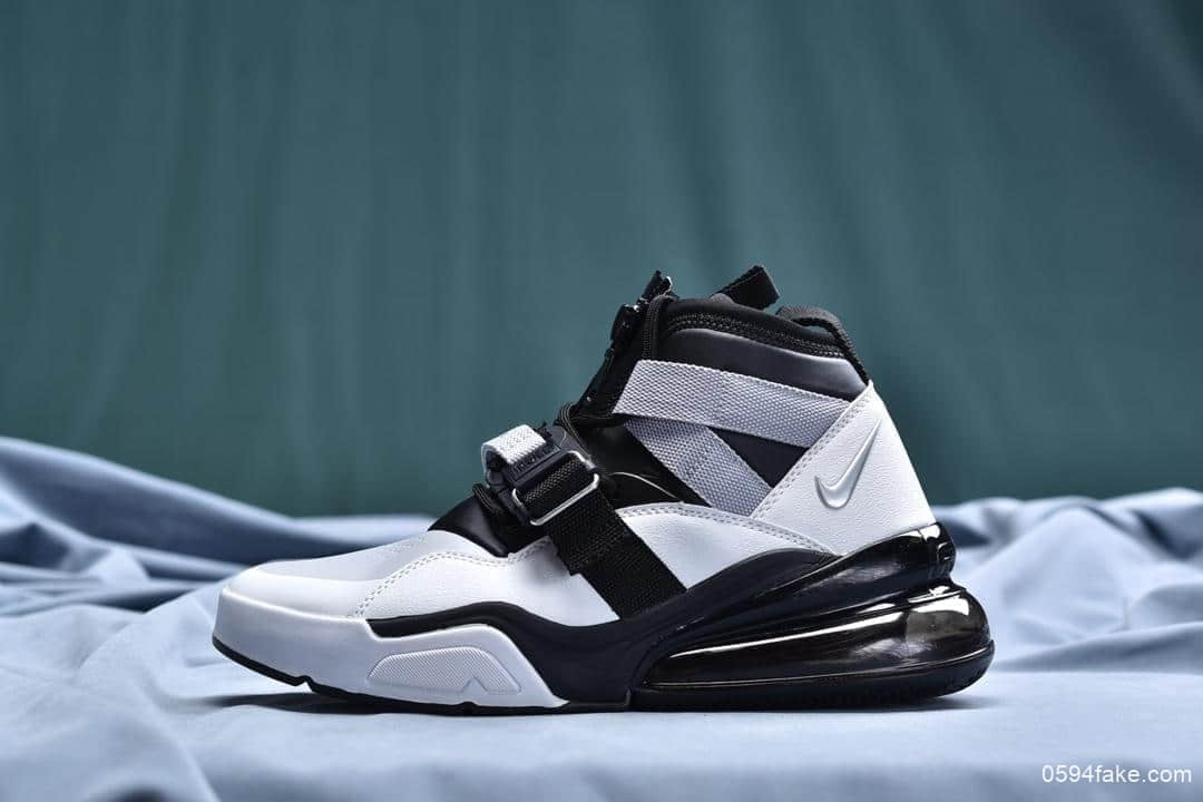 耐克Nike Air Force 270 Utility拉链二代公司级高帮空军机能后半掌气垫慢跑鞋 货号：AQ0572-003