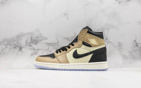 乔丹Air Jordan 1 Fossil公司级版本奶茶配色乔1高帮水晶第顶级复刻板鞋正确中底区别市面通货版本 货号：AH7389-003