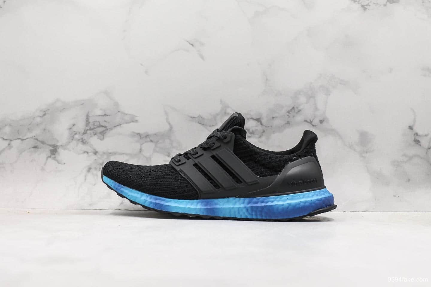 阿迪达斯Adidas Ultra Boost 4.0黑蓝扎染公司级版本全掌爆米花透气跑步鞋官方正确细节区别市面通货 货号：FV7281