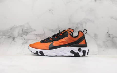 耐克React Element 55 PRM SU19高桥盾联名落叶橘公司级带半码 原厂韩国进口纱网 货号：BQ9241-001