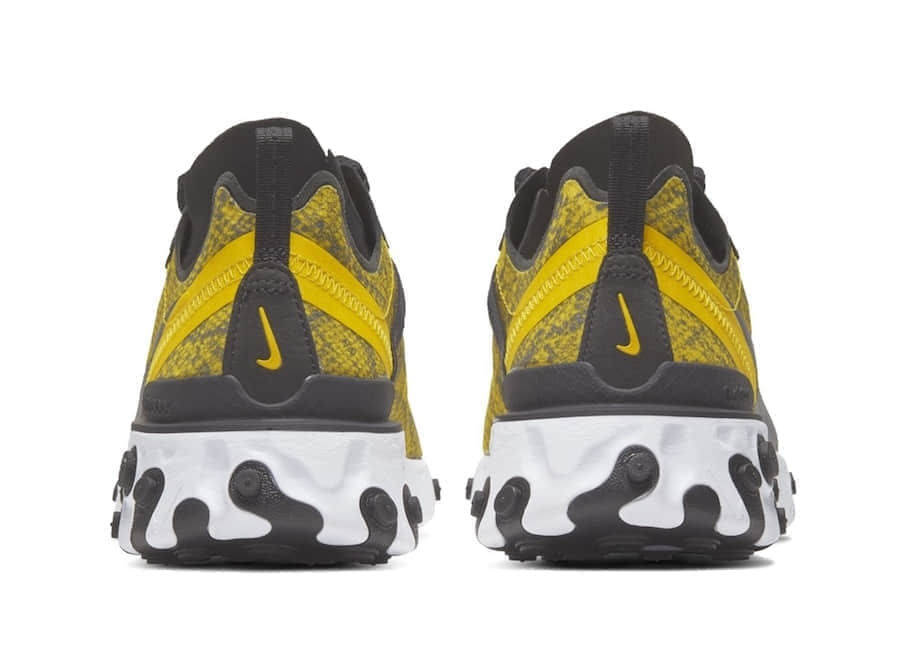Nike React Element 55释出新配色！黄色蛇皮纹印花神秘奢华！