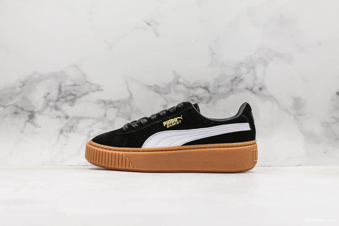 彪马Puma Suede Platform蕾哈娜二代黑棕公司级 杨幂同款 货号：363559-02