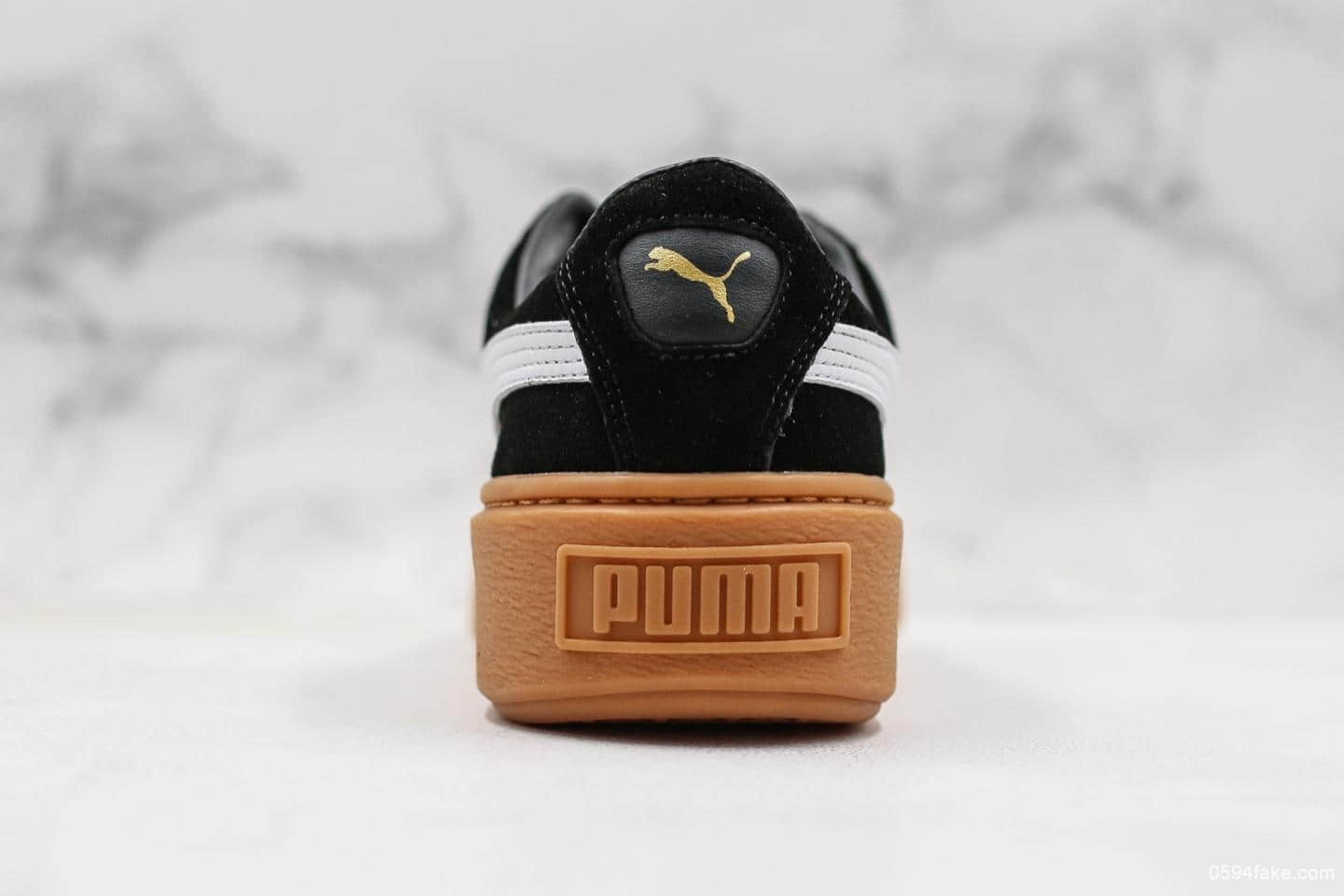 彪马Puma Suede Platform蕾哈娜二代黑棕公司级 杨幂同款 货号：363559-02