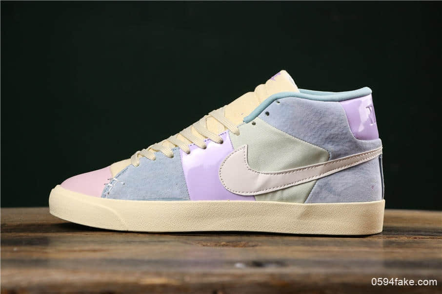 耐克Nike Blazer Royal Easter QS公司级复活节彩蛋配色开拓者限量高帮板鞋 货号：AO2368-600