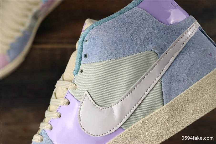 耐克Nike Blazer Royal Easter QS公司级复活节彩蛋配色开拓者限量高帮板鞋 货号：AO2368-600