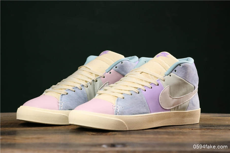 耐克Nike Blazer Royal Easter QS公司级复活节彩蛋配色开拓者限量高帮板鞋 货号：AO2368-600