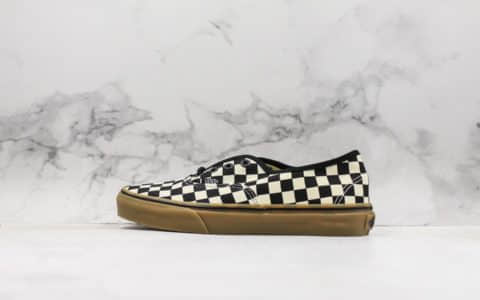 万斯Vans Authentic黑白棋盘格真标带半码 休闲帆布板鞋真标硫化大底 货号：VN0004MKIBB