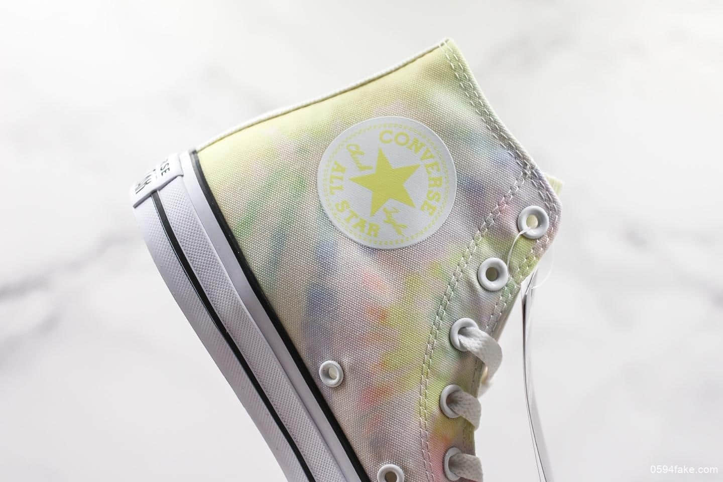 匡威Converse Chuck Taylor意大利限定扎染渐变马卡龙高帮帆布鞋真标带半码三星标欧斯奈鞋垫真标原盒 货号：162150C