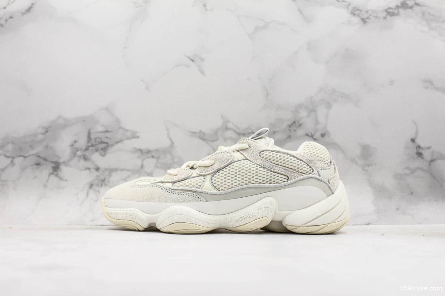 阿迪达斯Adidas Yeezy 500 “Bone White”骨白OG纯原带半码 复古老爹鞋 进口皮料原厂阵线 货号：FV3573