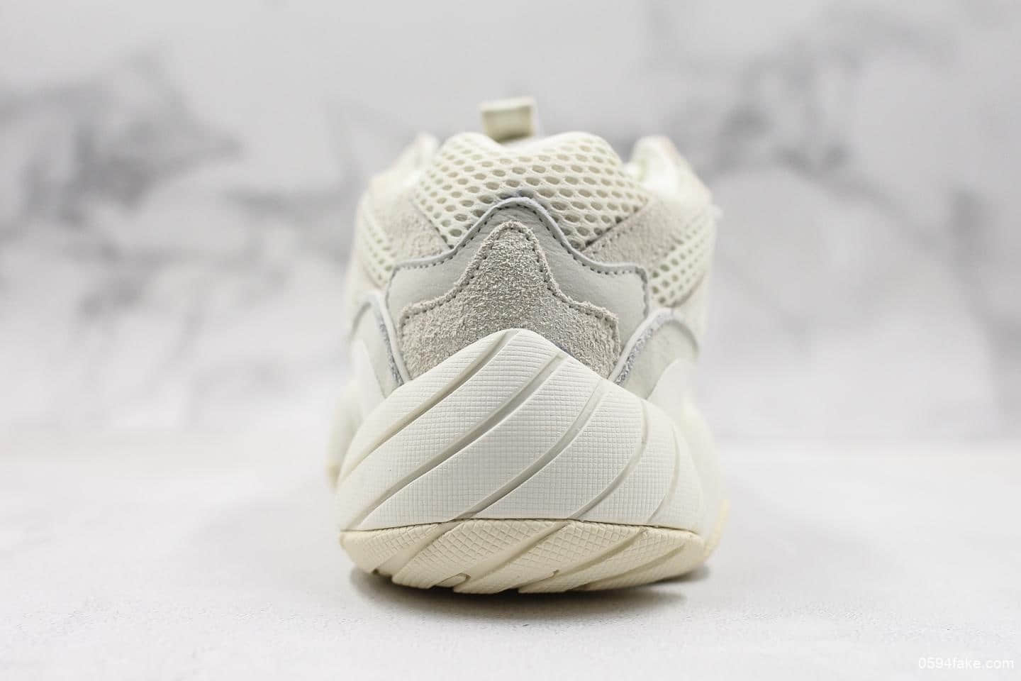 阿迪达斯Adidas Yeezy 500 “Bone White”骨白OG纯原带半码 复古老爹鞋 进口皮料原厂阵线 货号：FV3573