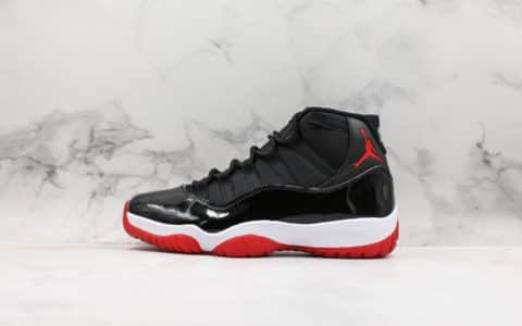 乔丹Air Jordan 11 “Bred”黑红纯原带半码台湾进口原装皮料元年配色经典复刻 货号：378037-061