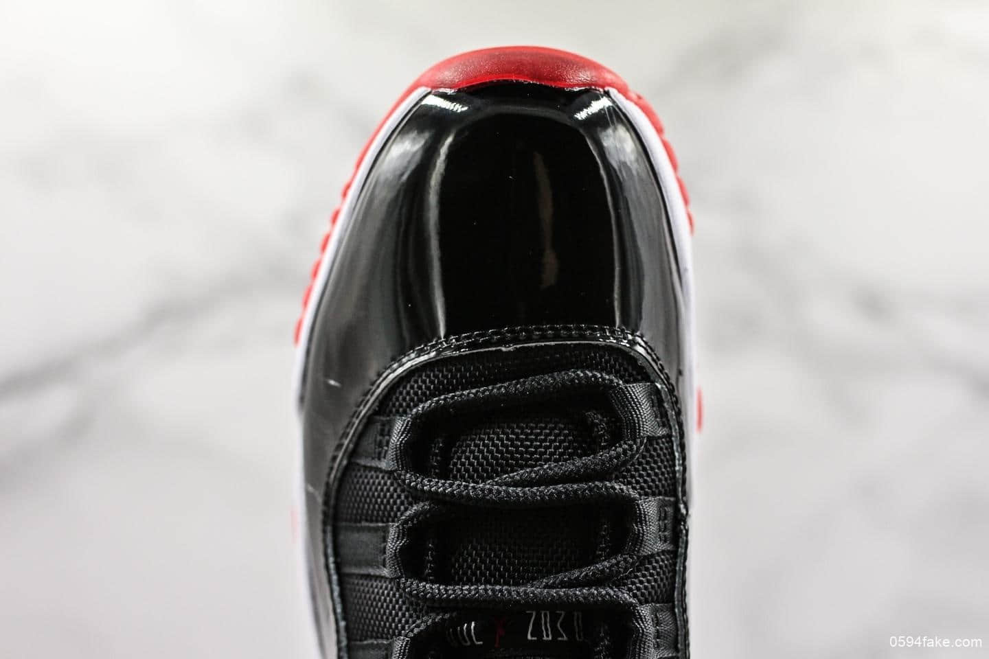 乔丹Air Jordan 11 “Bred”黑红纯原带半码台湾进口原装皮料元年配色经典复刻 货号：378037-061