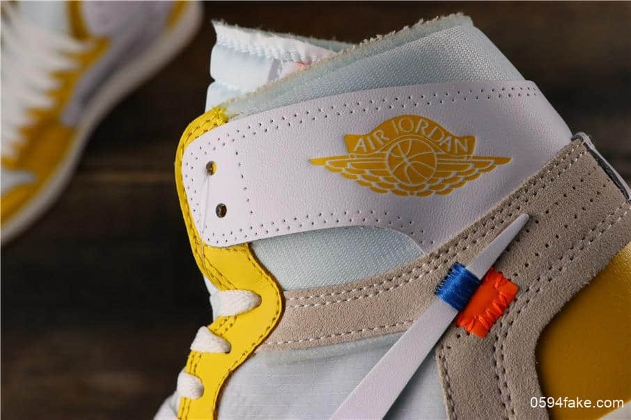 乔丹Off-White x Jordan 1 Powder Blue公司级全头层AJ1新配色全网首发高帮实战篮球鞋 货号：AQ0818-149