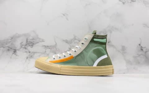 匡威OFF-GREEN x Converse Chuck Taylor All Star 1970s公司级联名款进口透明绿色网纱高帮结构绿色原厂定制独家配色 货号：165603C