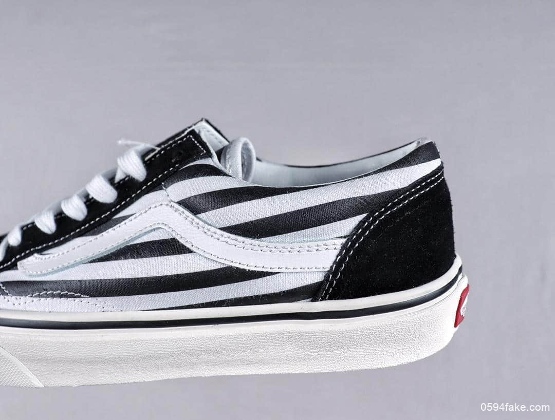 万‌斯Vans Style 36 Cecon SF包头斑马纹杀人鲸19年新版翻盖鞋盒安纳海姆工艺真标硫化版本 货号：VN0A3DZ3VTO