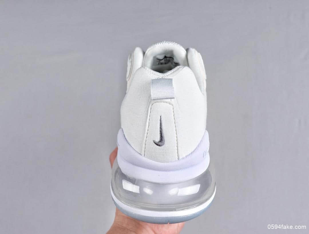 耐克Nike React Air Max 270公司级版本高桥盾网纱系列蓝绿机能半气垫跑步鞋 货号：AQ9087-100