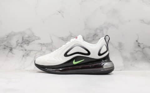 耐克Nike Air Max 720 White Black Volt公司级版本太空大气垫前卫运动慢跑鞋白黑草绿红 货号：CJ4584-100