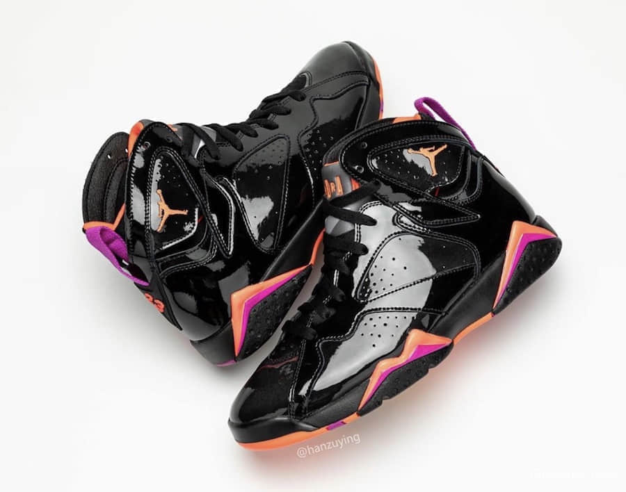 全漆皮鞋面酷到爆！Air Jordan 7 WMNS “Black Patent Leather”将于10月31日发售！ 货号：313358-006