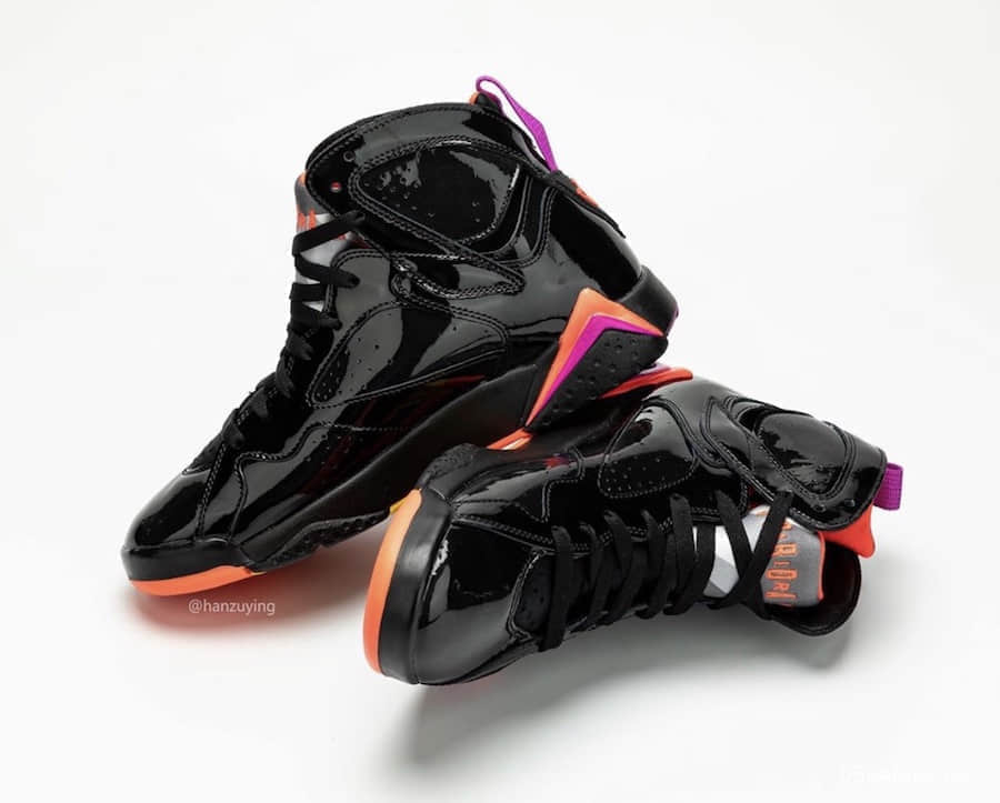 全漆皮鞋面酷到爆！Air Jordan 7 WMNS “Black Patent Leather”将于10月31日发售！ 货号：313358-006