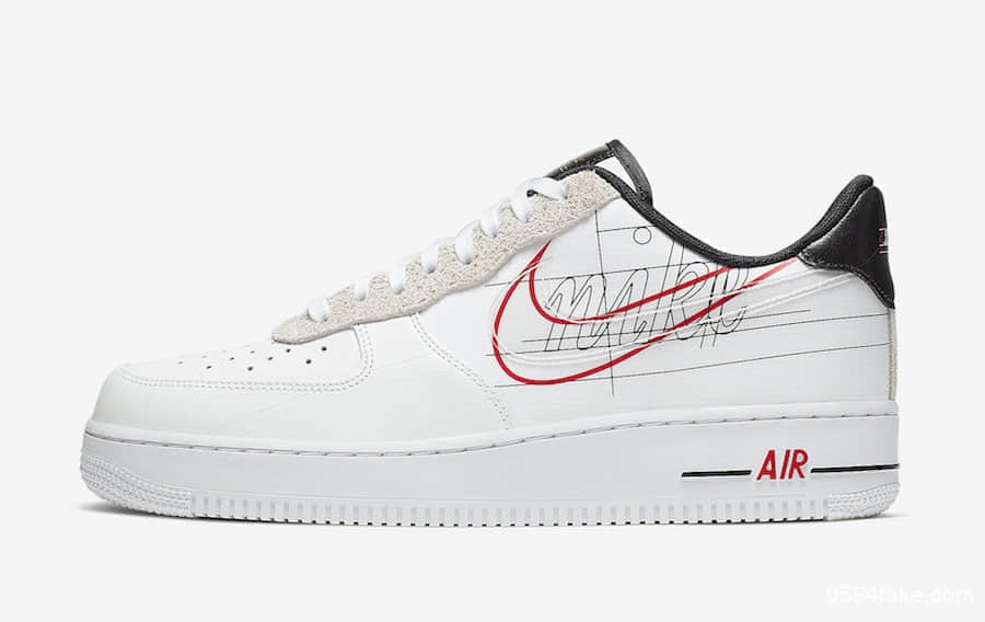 耐克Nike Air Force 1 Script Swoosh预计将于8月10日发售小伙伴们手速要快哦！货号：CK9257-100