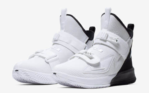 Nike LeBron Soldier 13新配色登场！还是黑白配却有些不一样！ 货号：AR4228-100