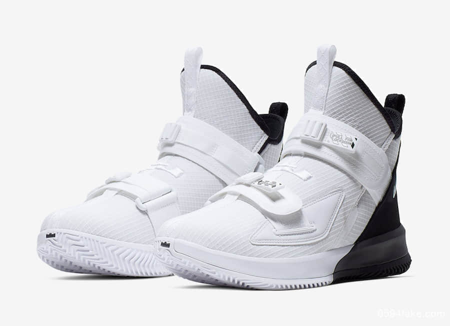 Nike LeBron Soldier 13新配色登场！还是黑白配却有些不一样！ 货号：AR4228-100