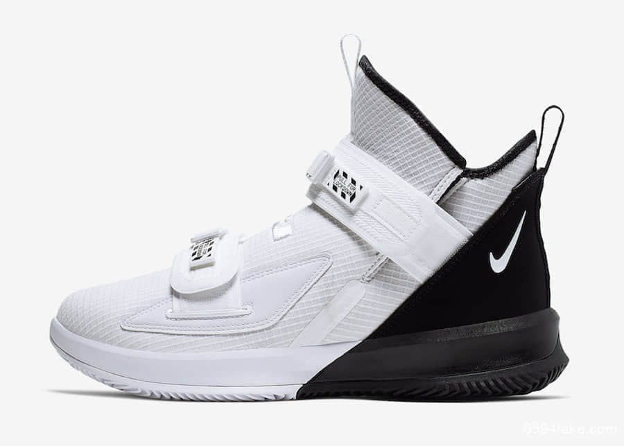 Nike LeBron Soldier 13新配色登场！还是黑白配却有些不一样！ 货号：AR4228-100