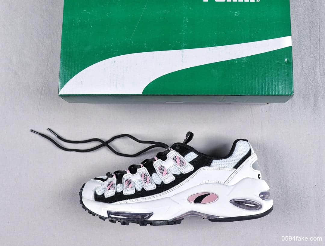 彪马Puma CELL Endura Wns White Pink纯原版本复刻气垫老爹风休闲运动慢跑鞋白黑浅粉 货号：369357-05