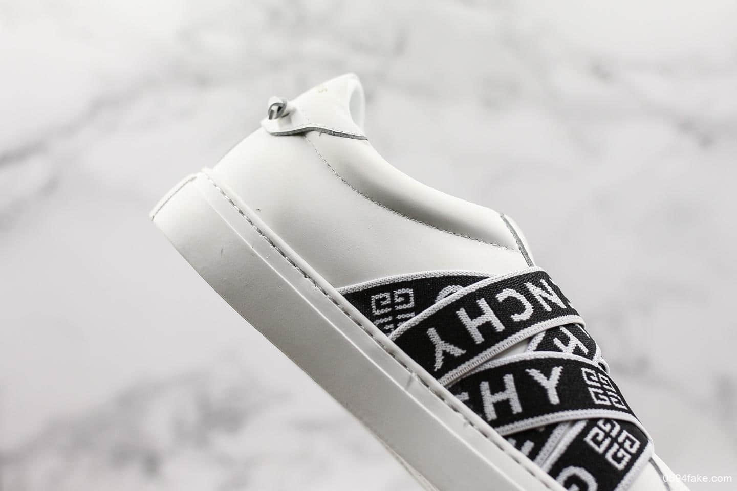 纪梵希Givenchy Low-top lace-up sneakers广东原厂纯原本版奢侈小白鞋GVC绑带限定款