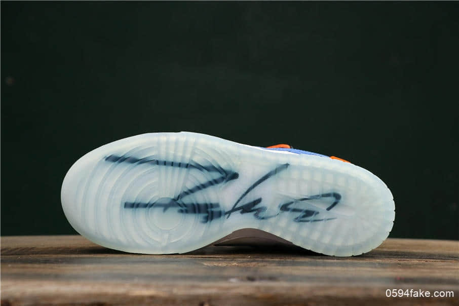 耐克OFF-WHITE x Futura x Nike Dunk公司级版本三方联名低帮AJ1北卡蓝配色 货号：BQ6817-099