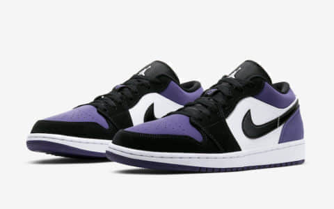 Air Jordan 1低帮版本“Court Purple”你爱了吗？此款配色预计在2019年夏季发售！ 货号：553558-125