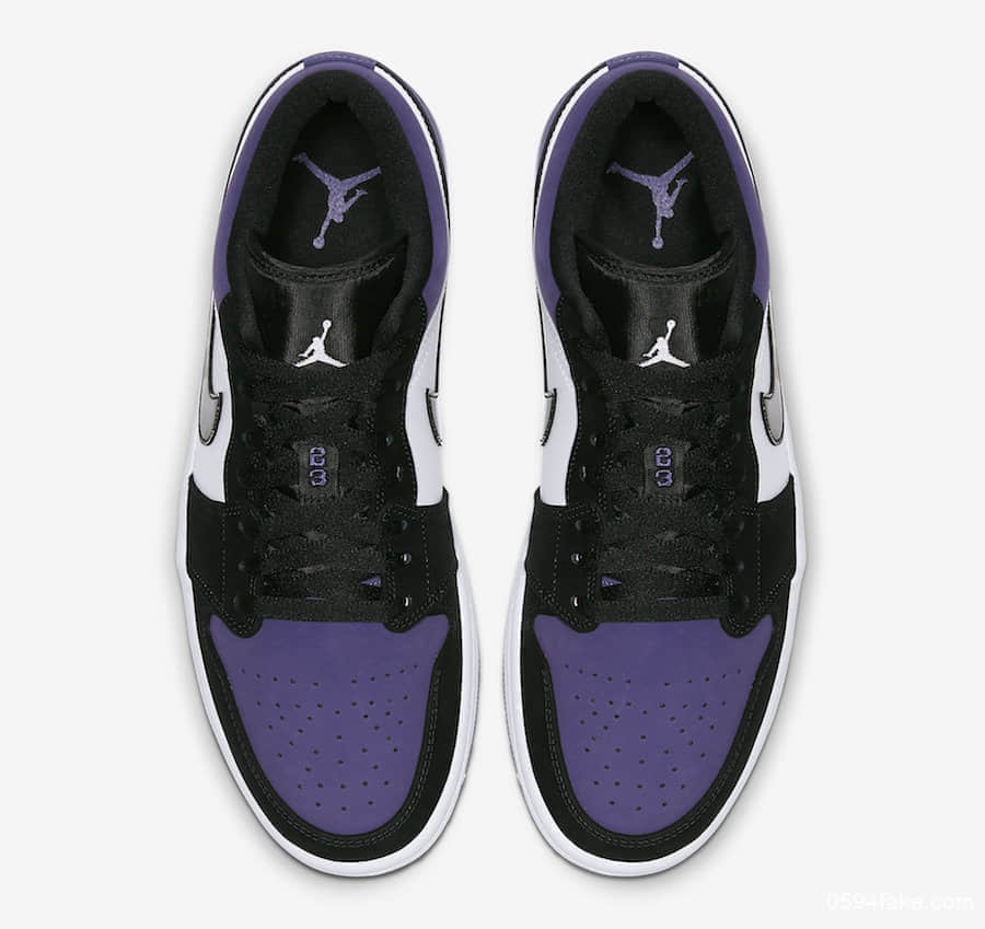 Air Jordan 1低帮版本“Court Purple”你爱了吗？此款配色预计在2019年夏季发售！ 货号：553558-125