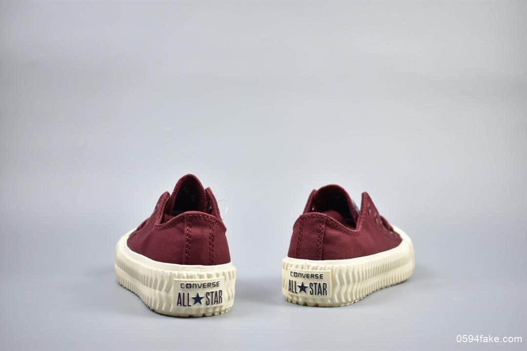 匡威Converse Big C FG Slip-On低帮饼干鞋系列豆沙色Ins爆款公司级版本包装齐全 货号：150155CPC