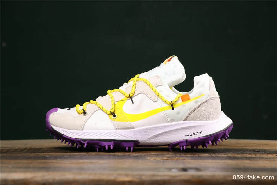 耐克Nike OFF-WHITE x Nike Air Zoom Terra Kiger  5联名OW登月真标高品质版本原盒原标市面所售最高版本货号：CD8179-200-莆田高仿鞋Fake网