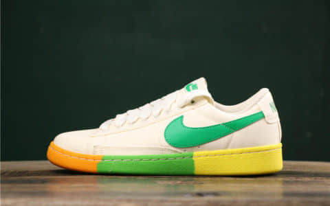 耐克Nike Blazer Bruin Low QS公司级版本彩虹果冻底低帮帆布休闲板鞋 货号：AA1057-103