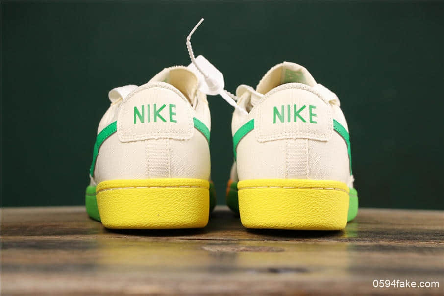 耐克Nike Blazer Bruin Low QS公司级版本彩虹果冻底低帮帆布休闲板鞋 货号：AA1057-103