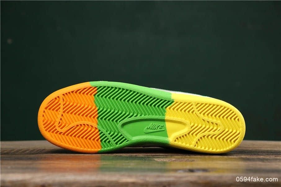 耐克Nike Blazer Bruin Low QS公司级版本彩虹果冻底低帮帆布休闲板鞋 货号：AA1057-103
