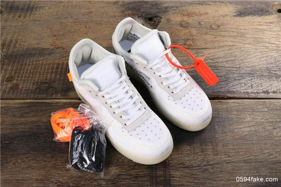 耐克Off-White x Nike Air Force 1 Low Volt 2.0公司级空军一号OW联名款经典百搭低帮休闲运动板鞋 货号：AO4606-100