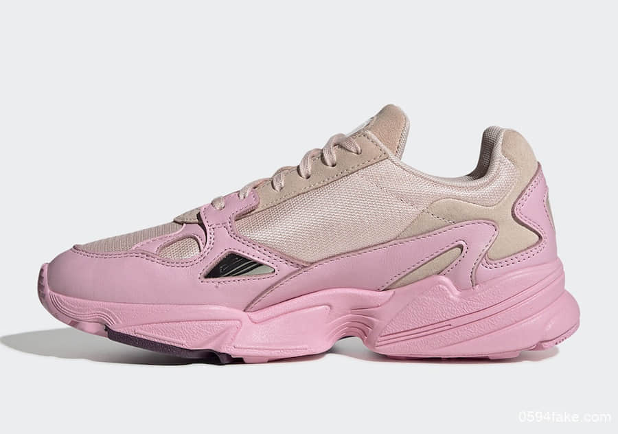 满满粉色调能否勾起你的少女心？adidas Falcon“Rose Pink”即将发售！ 货号：EF1994