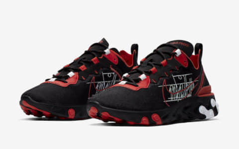 手稿风再度来袭！Nike React Element 55“Script Swoosh”预计将于8月10日发售！ 货号：CK9285-001